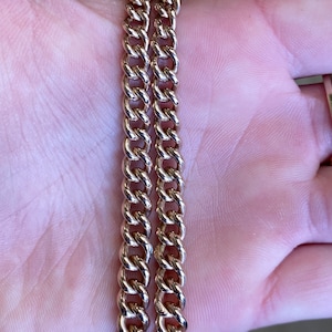Vintage Solid 9k Rosey Gold Curb Watch Chain T Bar Necklace - 16.25 inches - Fine Estate Jewelry - Real Genuine Gold