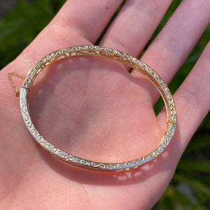 Vintage 14k Yellow Gold Baby Bangle - Quality Fine Estate Jewelry - Real Genuine Gold