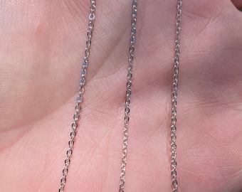 Solid Platinum Cable Chain Necklace - 15.75 inches - Quality Fine Estate Jewelry - Real Genuine Gold