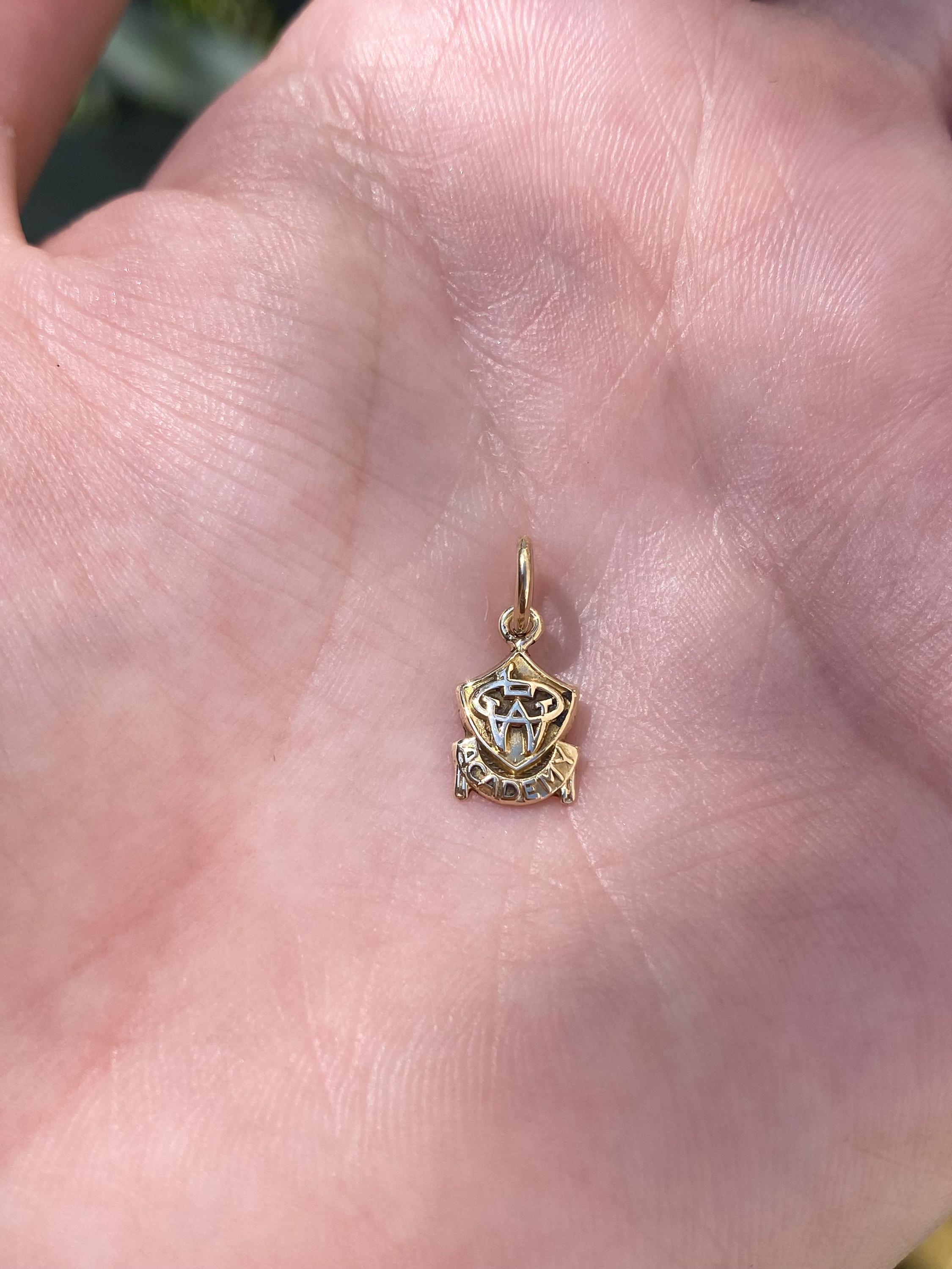 Charm Pendentif 14K Or Ou Argent 21x13mm Motif Scroll Avec Anneau - Le Suq
