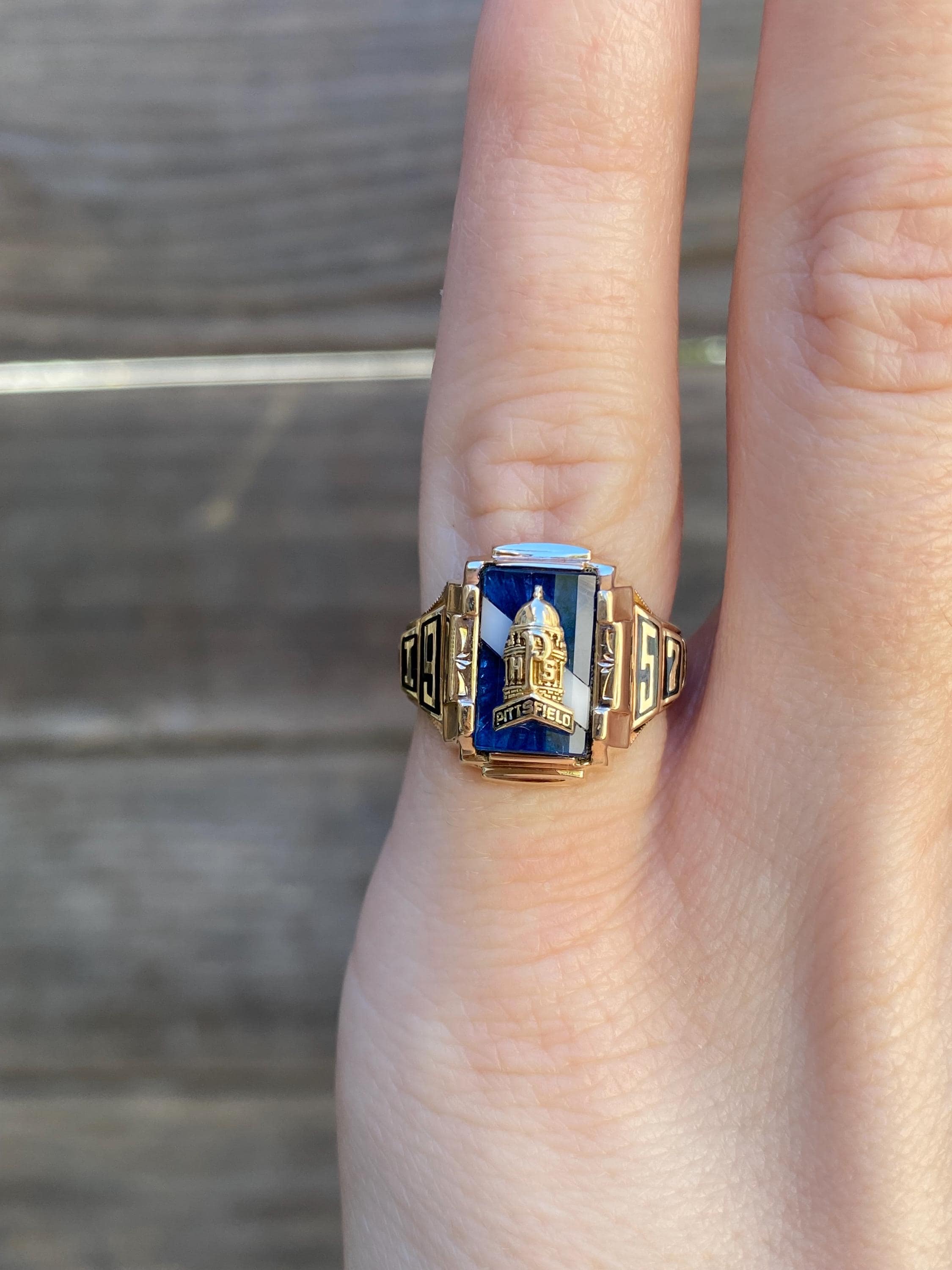 Vintage 1957 Class Ring - Etsy