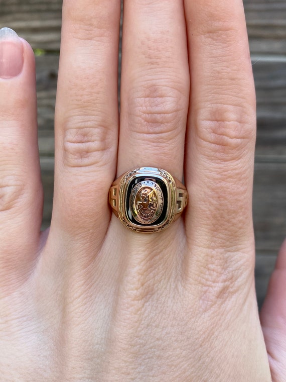 Vintage Solid 10k Gold 1956 Class Ring Size 8.5 Quality Fine