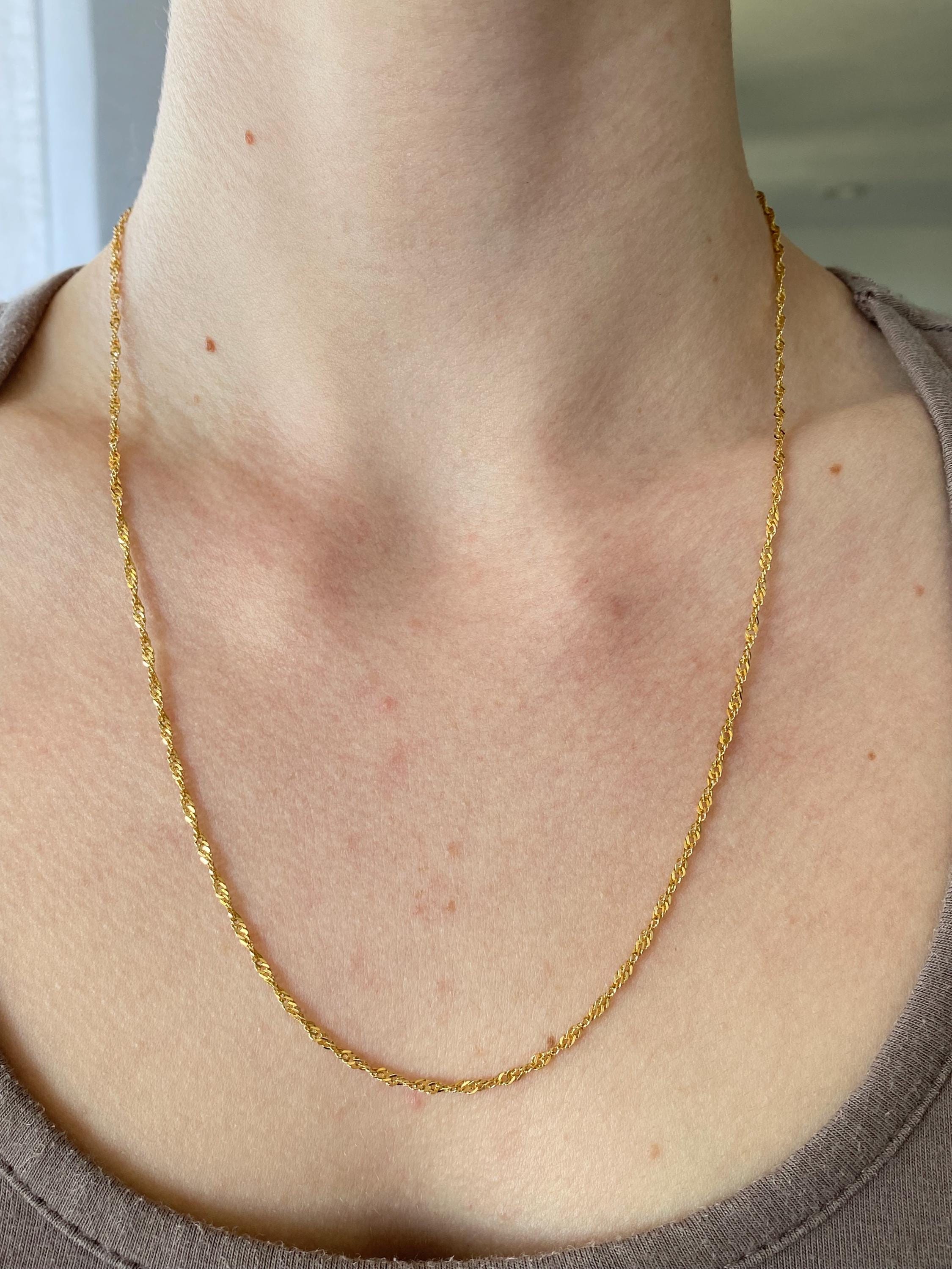 ★VINTAGE HOLLYWOOD★ [14K Gold] Twist Chain Necklace_VH22N4 FE5C3950-7F11-463D-B5C7-