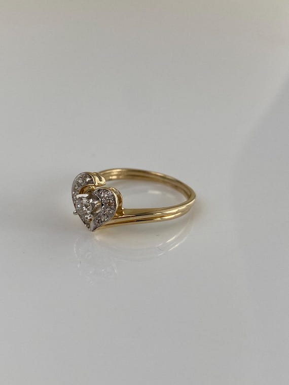 Vintage Solid 14k Yellow Gold Interlocking Diamon… - image 6