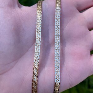 Solid 18k Yellow Gold Designed Herringbone Chain 30 Inches 4mm Quality ...