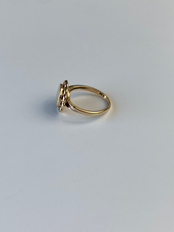 Vintage Solid 10k Yellow Gold Signet Initial "G" … - image 9
