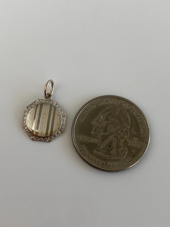 Solid 10k White Gold Lined Cufflink Conversion Ch… - image 6