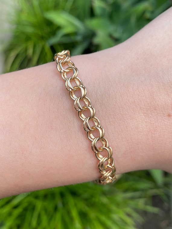 14k yellow gold charm bracelet deals