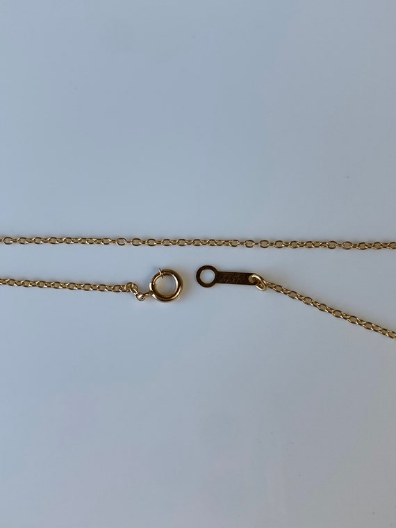 Vintage Solid 10k Yellow Gold Dainty Cable Chain … - image 8