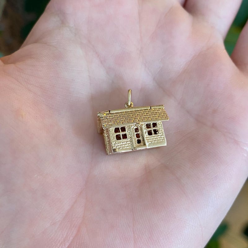 Solid Gold Windmill Charm - Etsy