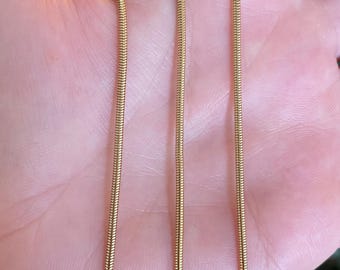 Vintage Solid 14k Yellow Gold Snake Chain Necklace - 20 inches