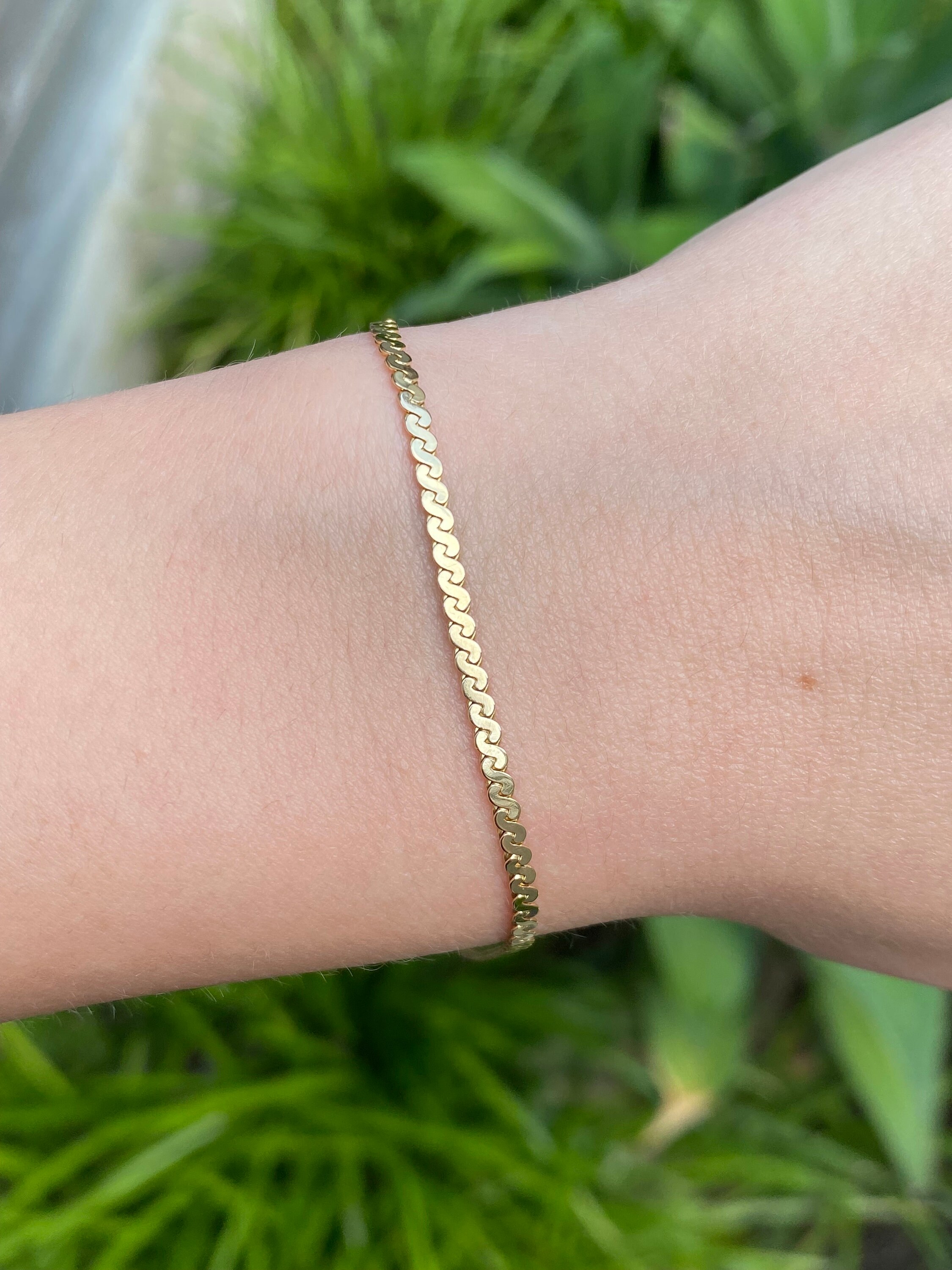 Gold serpentine bracelet sale