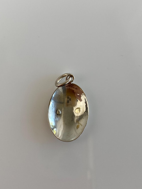 Vintage Solid 14k White Gold Pattern Cufflink Con… - image 4