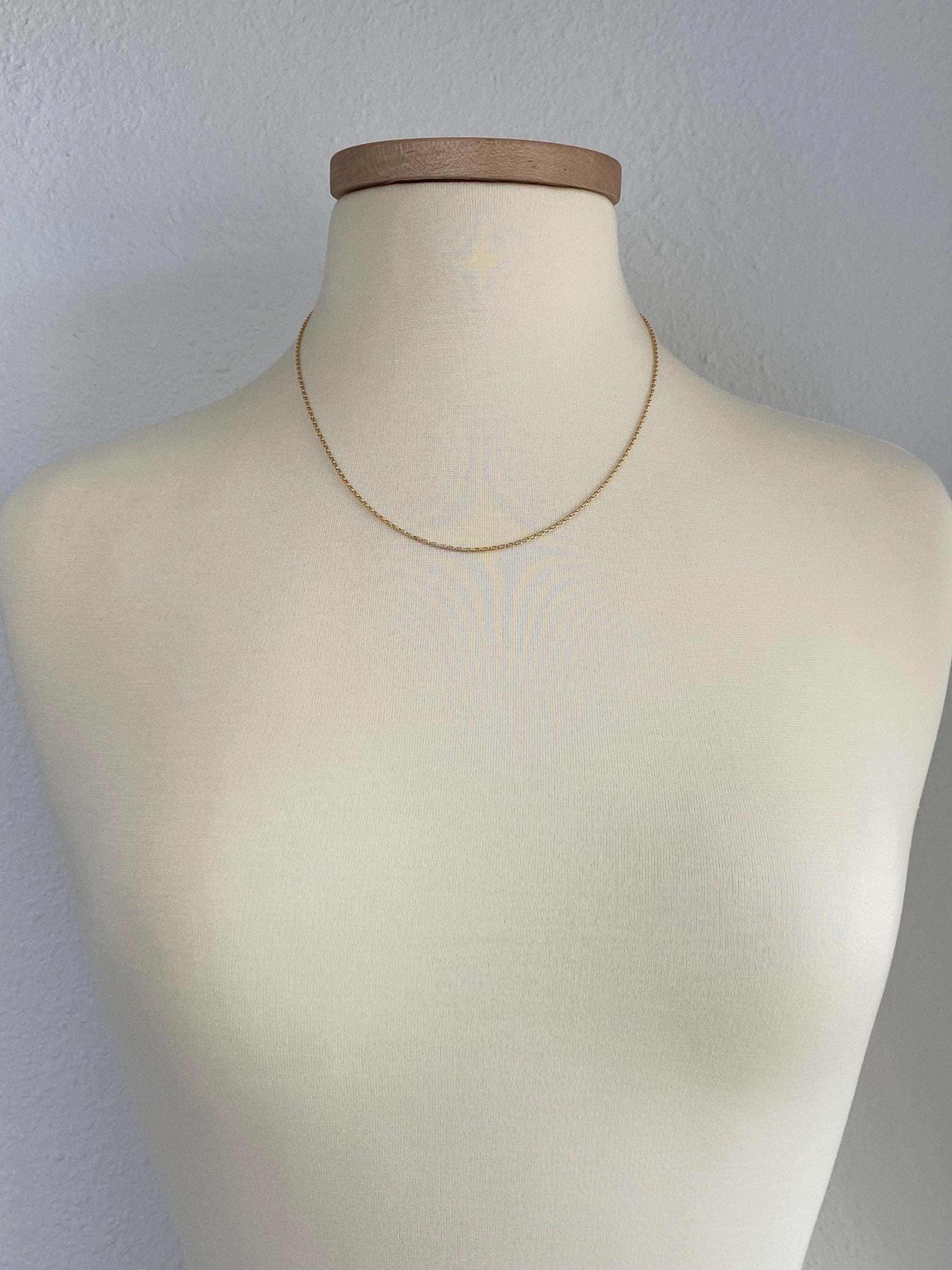 Vintage Solid 9k Yellow Gold Rounded Chain Necklace - 19.75 Inches - Etsy
