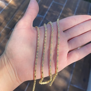 34 Gram Vintage Solid 14k Yellow Gold Long Byzantine Chain Necklace 29.75 inches Quality Fine Estate Jewelry Real Genuine Gold image 8