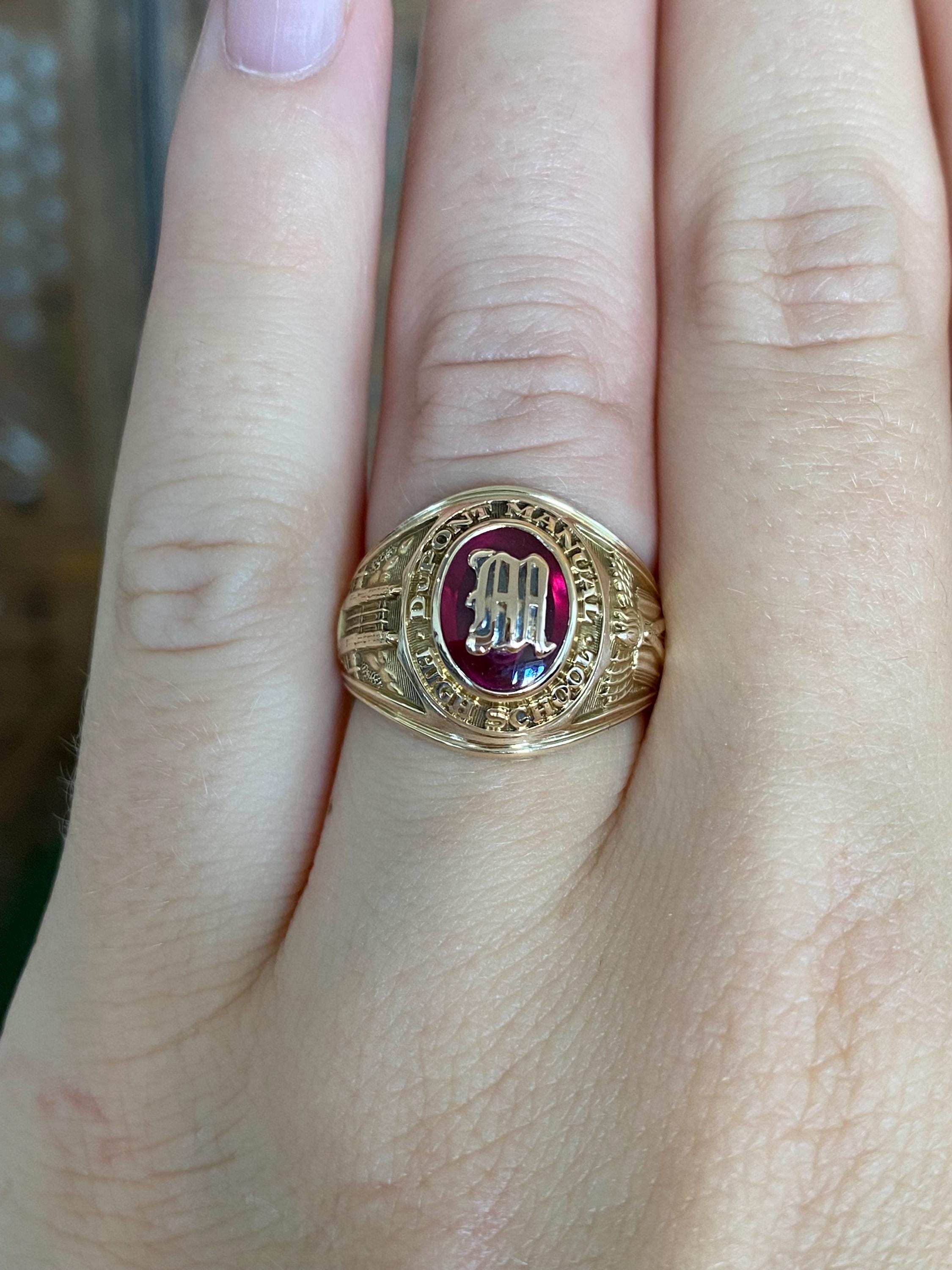 Vintage Class Ring 70s - Etsy
