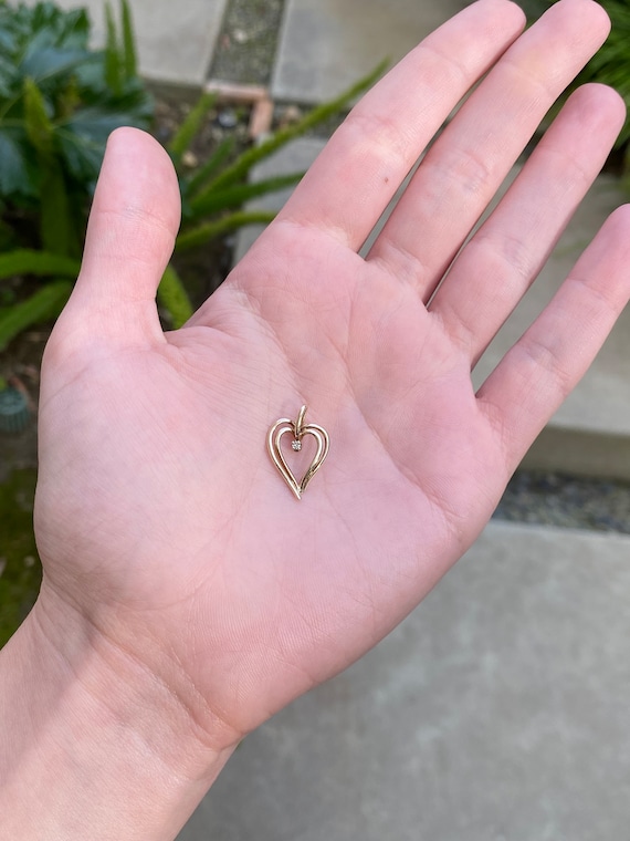 Diamond Heart Charm Pendant