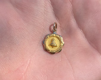 Vintage Solid 10k Yellow Gold Northwestern Bell Telephone Company Charm - Pendant for Necklace - Real Genuine Gold - Fine Estate Jewelry