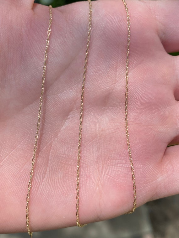 Vintage Solid 10k Yellow Gold Dainty Chain Necklac