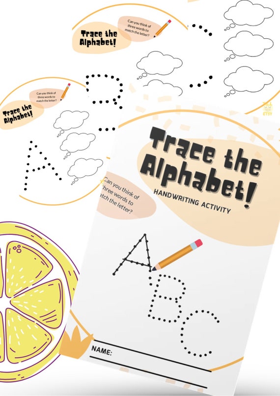 28 Trace the Alphabet Worksheets School Handwriting Busy | Etsy