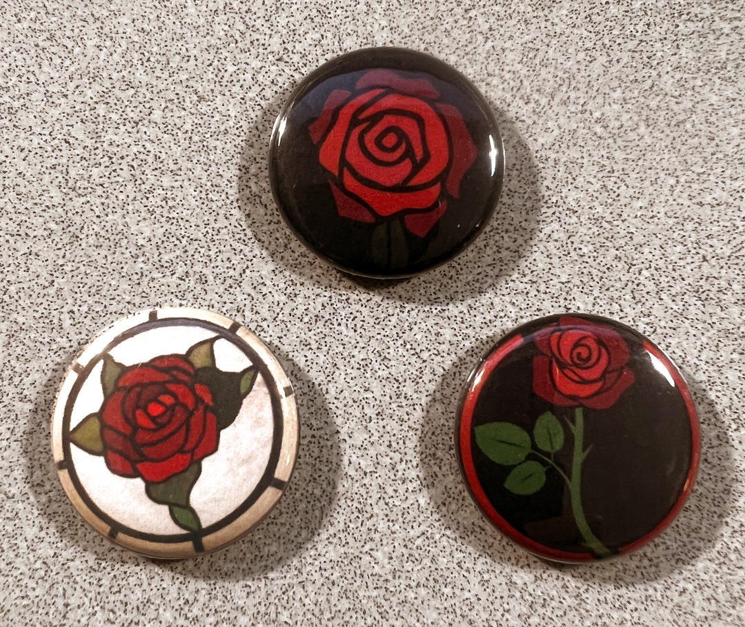 3 DSA ROSE Micro Pins / Buttons- Democratic Socialists of America ...