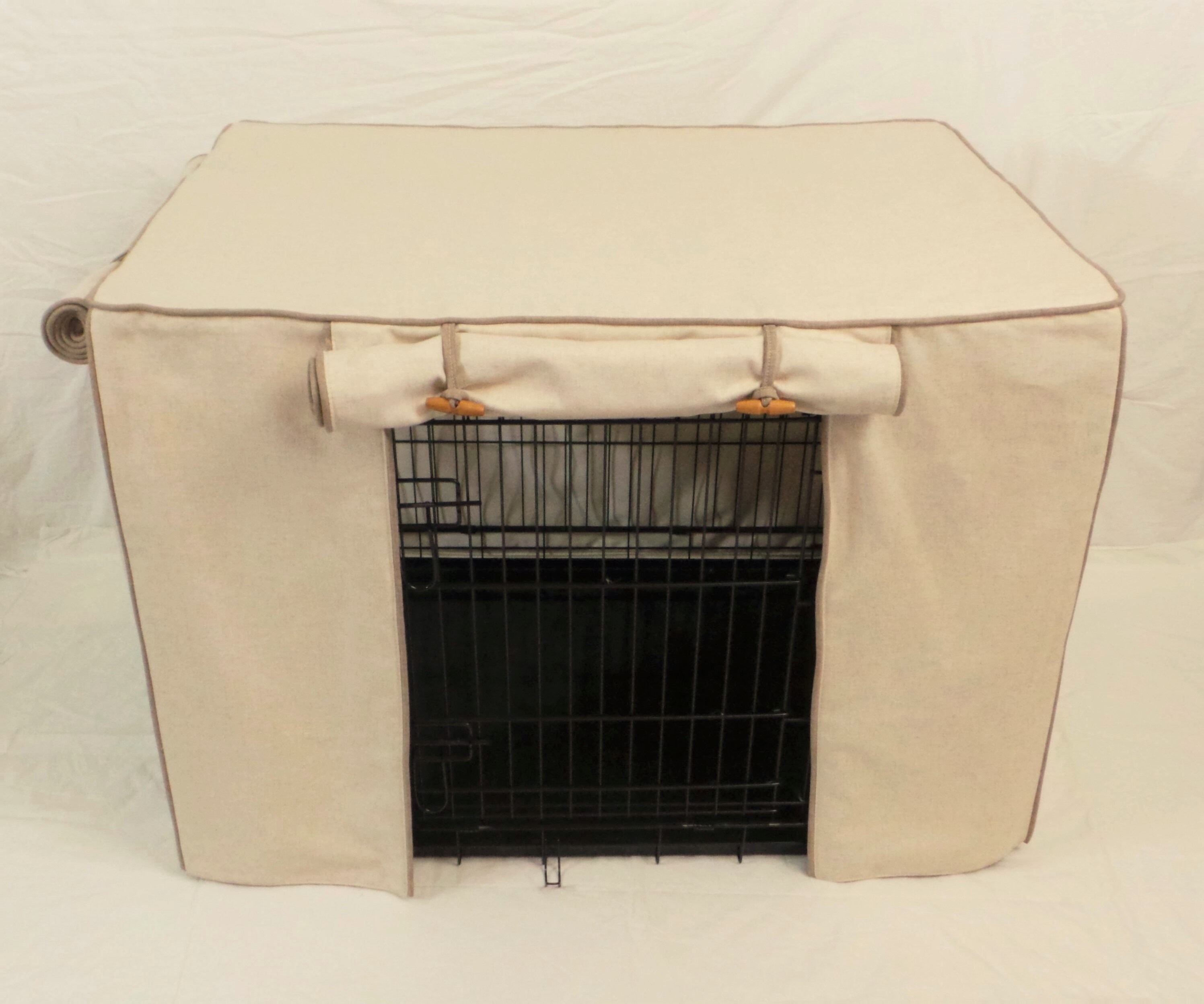 Dog Crate Cover in a lovely Natural look fabric to suit a Etsy