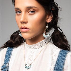 Handmade Talavera Ceramic Earrings from Puebla, Mexico – Unique Boho Jewelry