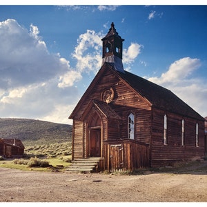 Methodist Church in the Ghost Town of Bodie, California.