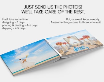 Álbum de fotos de casamento personalizado – Álbum de capa dura personalizado, presente para casais, lembrança sentimental para aniversário, aniversário ou memorial