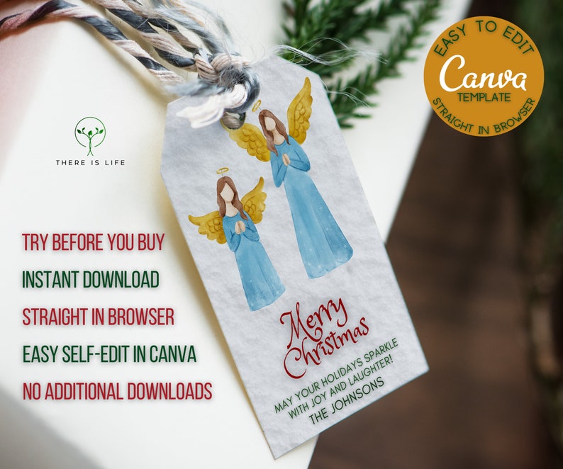 Christmas Gift Tags Bundle Digital Canva Template / Editable - Etsy