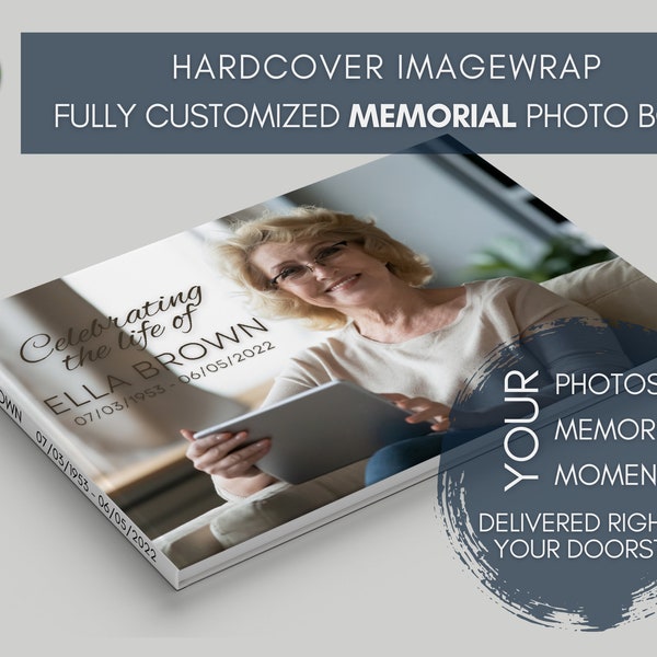 Custom Memorial Photo Book / Personalized Memorial Photo Album Celebrating Life Gift / Funeral, Memorial, Loss of Loved One Photo Album