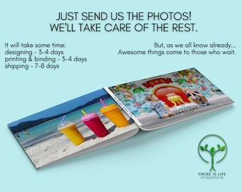 Custom Travel Photo Book Hardcover Premium Paper / Personalized Photo Album Sentimental Gift / Birthday, Anniversary, Memories Photo Book