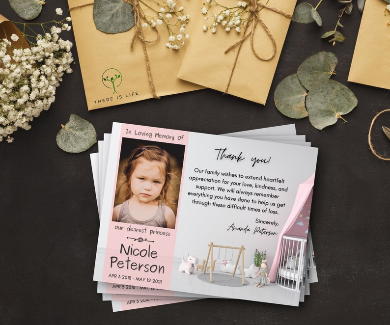 funeral-thank-you-card-canva-template-loss-of-child-memorial-etsy
