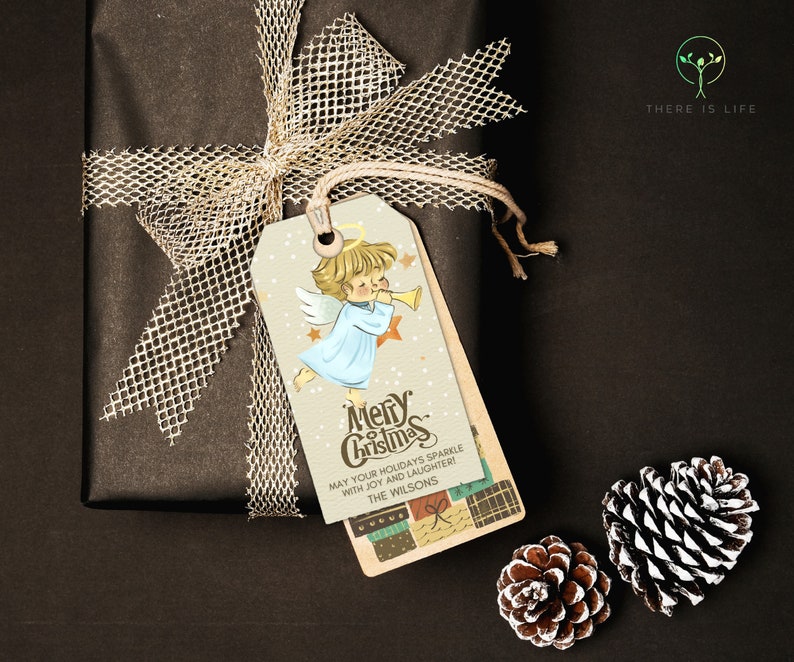 Christmas Gift Tags Bundle Digital Canva Template / Editable Merry ...