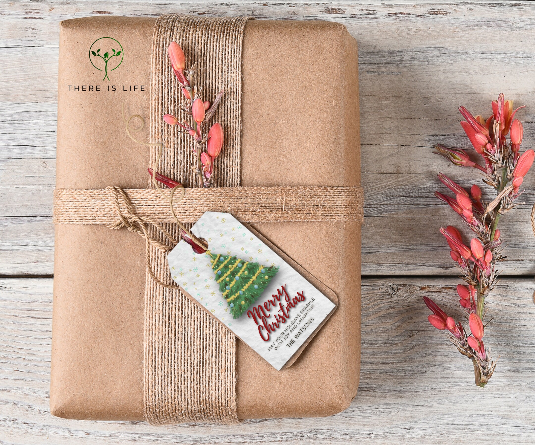 Christmas Gift Tags Bundle Digital Canva Template / Editable Merry ...