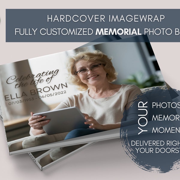 Custom Memorial Photo Book / Personalized Memorial Photo Album Loss of Loved One Gift / Funeral, Memorial, Celebrating Life Photo Album