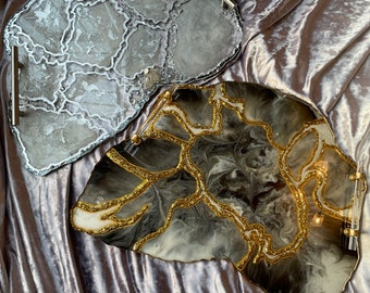 Large Geode Resin Tray Table Top - made to order gift - Geode- Serving Tray - anniversary -centrepiece- geode table - homeware - custom gift