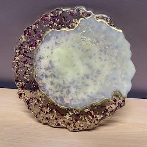 Round Geode Resin Placemat Set: Made to order Elegant Table Decor