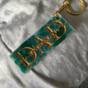 Fathers Day, dads birthday keyring, keychain, “DAD - I love you”, made to order, personalised keyring for dads, personalised for him, dad