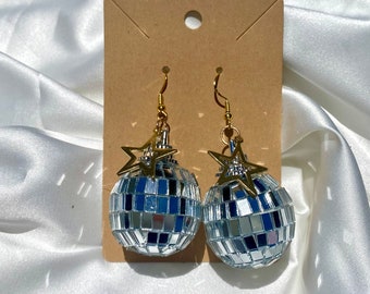 Star Disco Dangling Earrings l Trendy Disco Earrings l Gold Star Disco Earrings Hypoallergenic