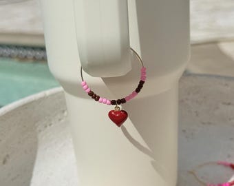 Personalized Tumbler Cup Charms Beaded l Pick Your Charms l Custom Tumbler Charm l Gifts for Her l Tumbler Accessories for Handle