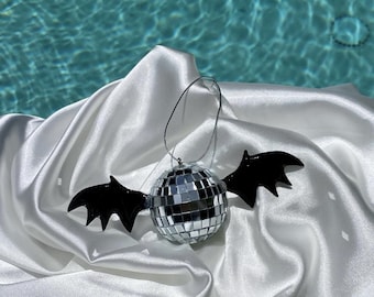 Halloween Bat Disco Car Espejo retrovisor Accesorio l Halloween Bat Disco Car Charm l Espejo retrovisor Decoración del coche l Accesorios del coche Encanto del coche