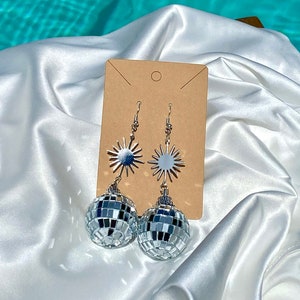 Silver Starry Nights Disco Earrings Gold l Star Statement Trendy Disco Earrings l Fun Disco Earrings l Jewelry Accessory