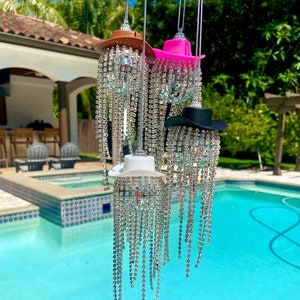 Fringe Rhinestone Disco Cowboy Rear View Mirror Car Accessories l Disco Cowgirl Rear View Mirror Car Decor l Car Accessories