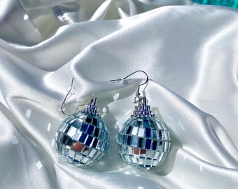 Disco Ball Earrings l Fun Trendy Mini Disco Earrings l Pinterest Jewelry l Disco Ball Accessories l Hypo-Allergenic Earrings l Fun Party