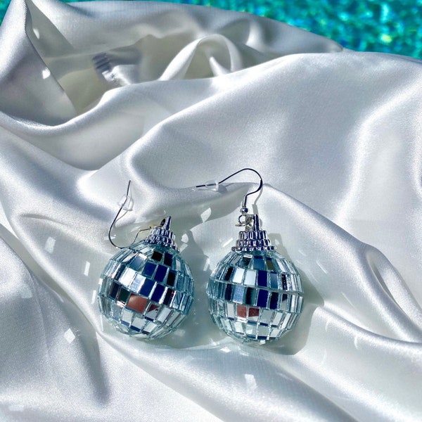 Disco Ball Earrings l Fun Trendy Mini Disco Earrings l Pinterest Jewelry l Disco Ball Accessories l Hypo-Allergenic Earrings l Fun Party