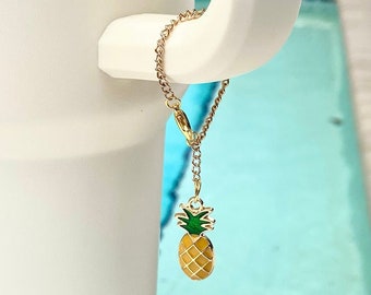 Gold Pineapple Tumbler Cup Charm l Pineapple Tumbler Cup Gold Charm l Pineapple Tumbler Cup Charm l Gold Custom Tumbler Gift Charm