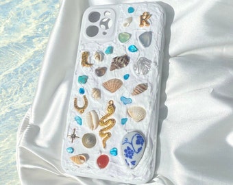 Caja de iPhone de mosaico de vaquera costera l Caja de iPhone de mosaico de vaquero costero l Caja de teléfono costera de mosaico único l Decoración de la caja del teléfono l Tamaño personalizado