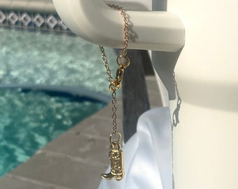 Gold Cowgirl Boot Tumbler Cup Charm l Cowboy Boot Tumbler Cup Gold Charm l Gold Cowgirl Tumbler Cup Charm l Gold Tumbler Gift Charm
