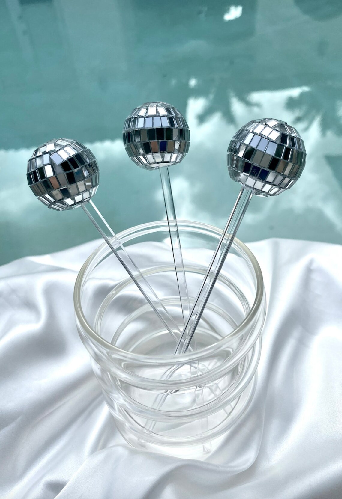 Disco Ball Drink Stirrer L Drink Disco Stirrers L Disco Party Etsy